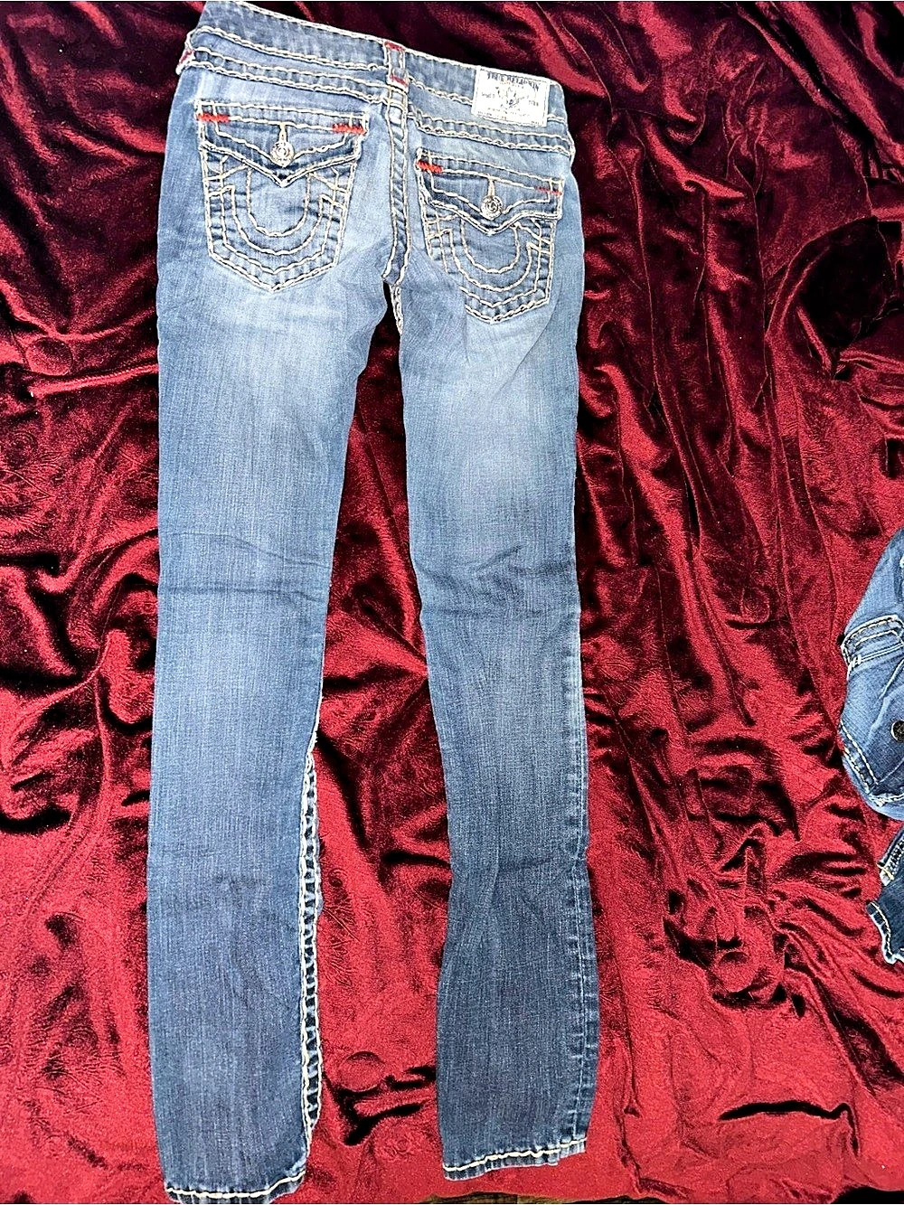 True Religion Super T Skinny Jeans Waist 24 Blue